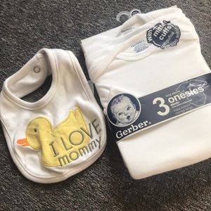 Long sleeve onesies and bib